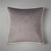 Dunelm Reversible Velour Cushion Charcoal