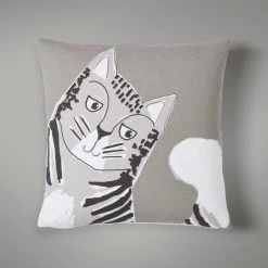 Dunelm Cat Printed Cushion
