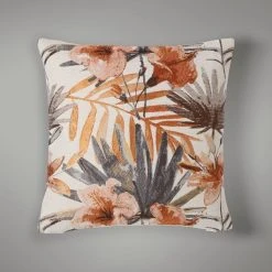 Dunelm Natural Leaf Tapestry Cushion