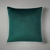 Dunelm Reversible Velour Cushion Emerald
