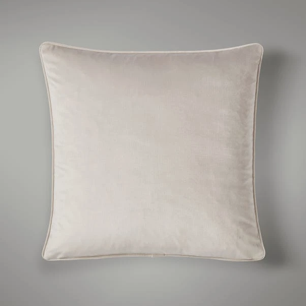 Dunelm Reversible Velour Cushion Silver Ochre - Image 2