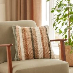 Dunelm Natural Plaited Cushion