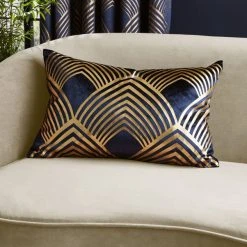 Dunelm Geometric Foil Cushion
