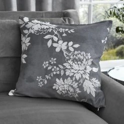 Dunelm Cascade Floral Chenille Cushion