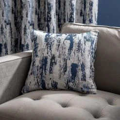 Dunelm Abstract Global Navy Cushion