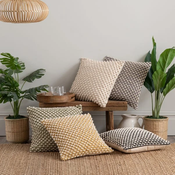 Dunelm Jersey Bobble Square Cushion - Image 6