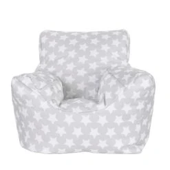 Kaikoo Kid's Grey Star Bean Chair
