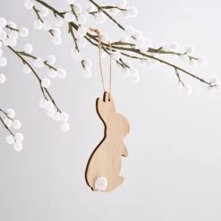 Dunelm Wooden Bunny Hanging Decoration