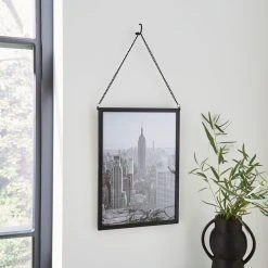Dunelm Black Hanging Chain Photo Frame A4