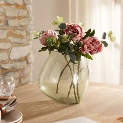 Dunelm Recycled Glass Fish Bowl Vase 25cm