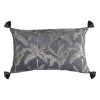 Cedar & Sage Palm Tassel Velvet Cushion