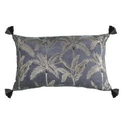 Cedar & Sage Palm Tassel Velvet Cushion