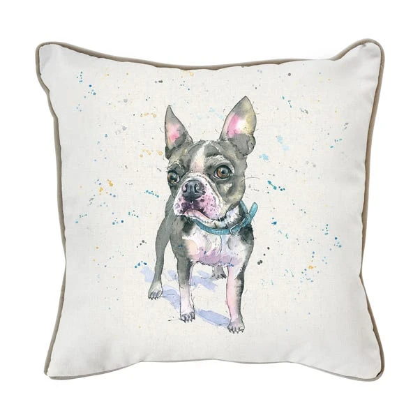 Kilburn_and_scott Aquarelle Frenchie Cushion
