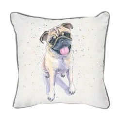 Kilburn_and_scott Aquarelle Pug Cushion
