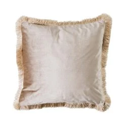 Cedar & Sage Fringed Velvet Cushion