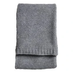 Kilburn & Scott Heavy Grey Knitted Throw