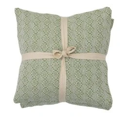 Set Of 2 Simply Green Recycled Cotton Diamond Cushions