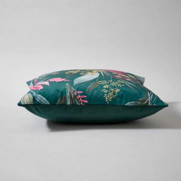 Dunelm Tropical Velour Cushion - Image 3