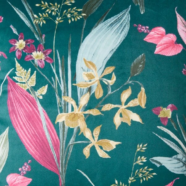 Dunelm Tropical Velour Cushion - Image 4