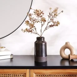 Dunelm Ceramic Vase 17cm Black