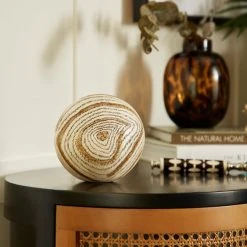 Dunelm Wood Effect Ball Brown