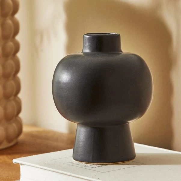 Dunelm Black 10cm Vase - Image 2