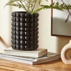 Dunelm Black 20cm Bubble Vase