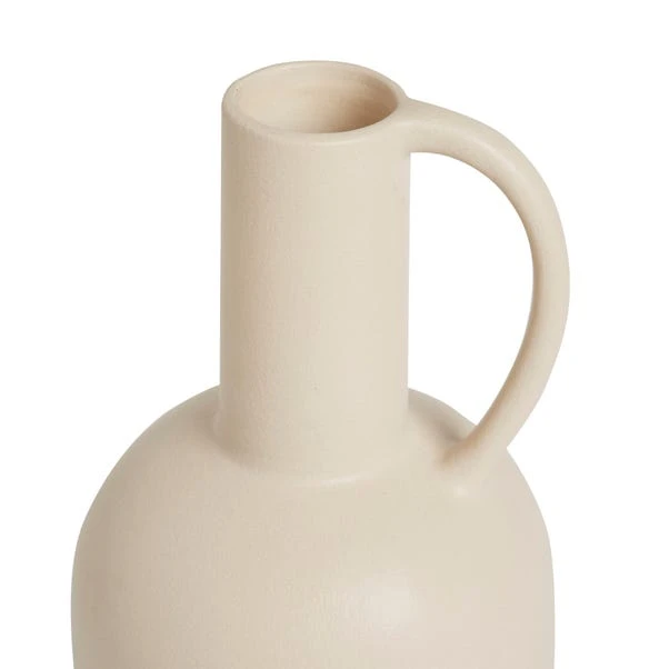 Dunelm Bottle Shaped Vase 30cm White Sand - Image 3