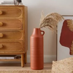 Dunelm Ceramic Vase 58cm Butterscotch