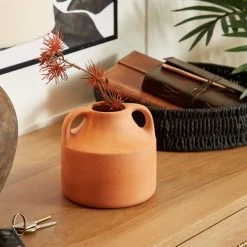 Dunelm Ceramic Vase Terracotta 12cm