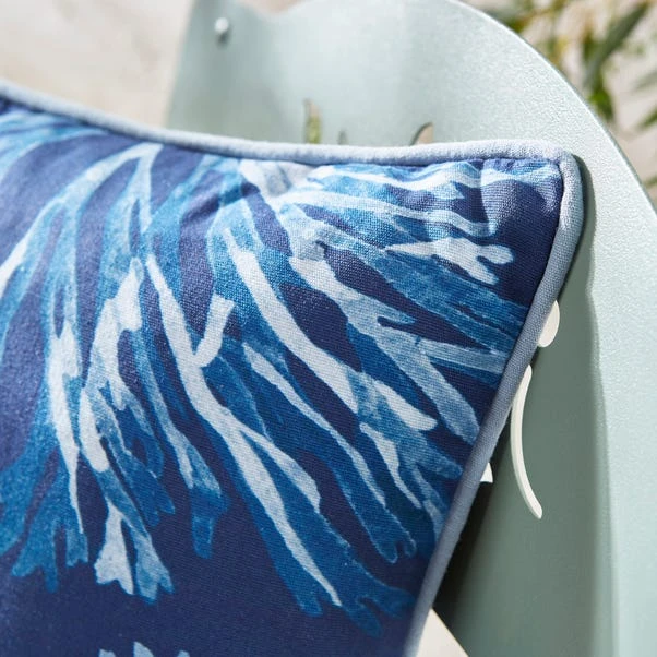 Natural History Museum Cyanotype 50x50cm Outdoor Cushion - Image 2