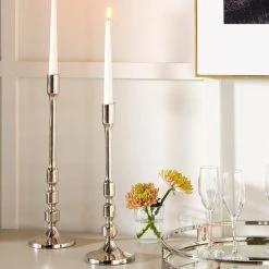 Pacific Lifestyle Shiny Nickle Candlestick