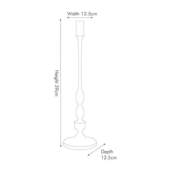 Pacific Lifestyle Shiny Nickle Candlestick - Image 5