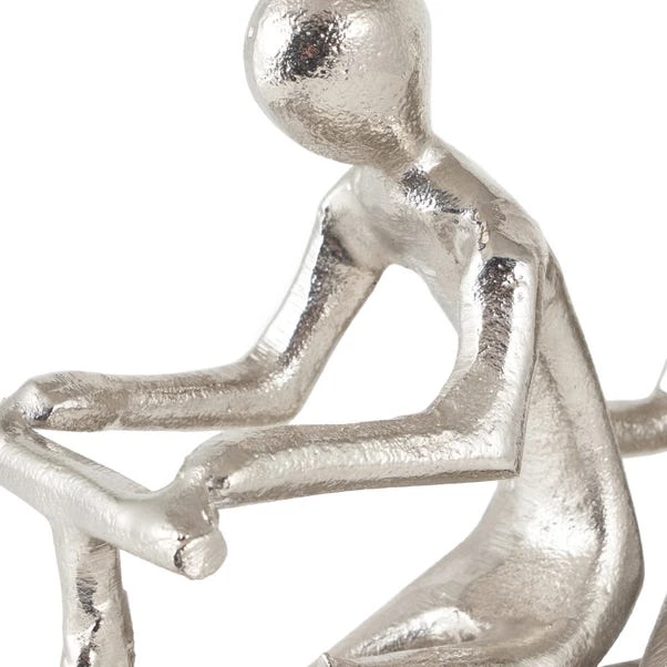 Pacific Lifestyle Double Cyclist Silver Ornament - Image 4