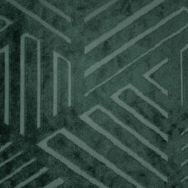 Catherine Lansfield Geometric Cut Velvet Cushion - Image 3